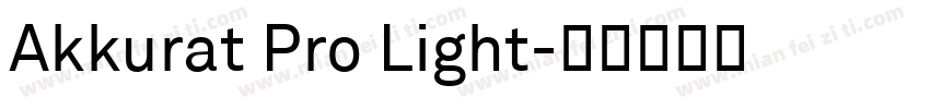Akkurat Pro Light字体转换
